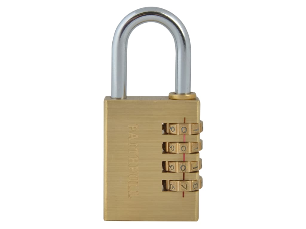 Brass Combination Padlock 38mm                                                  
