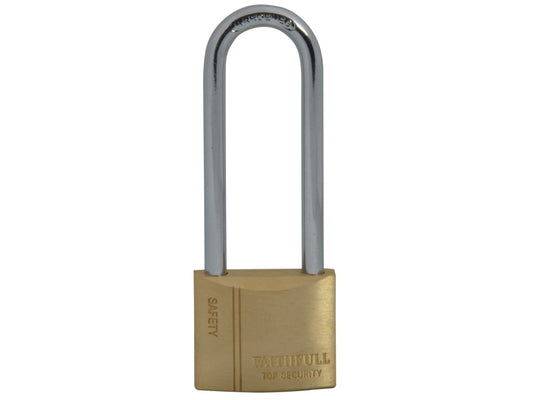 Brass Padlock 40mm Long Shackle 3 Keys                                          