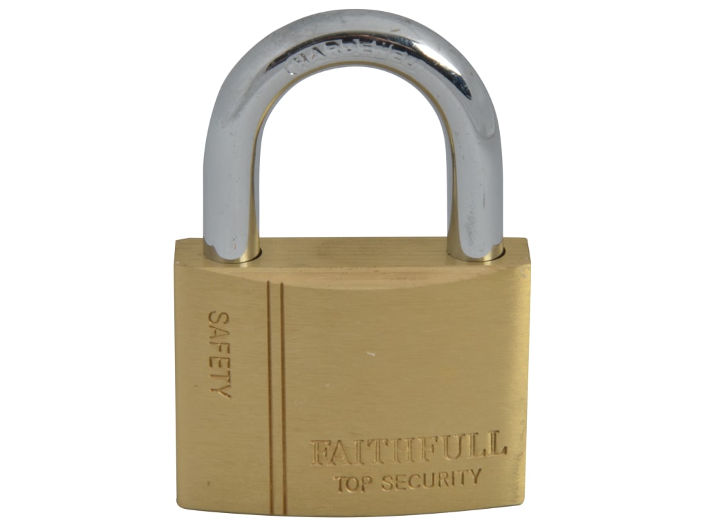 Brass Padlock 50mm 3 Keys                                                       