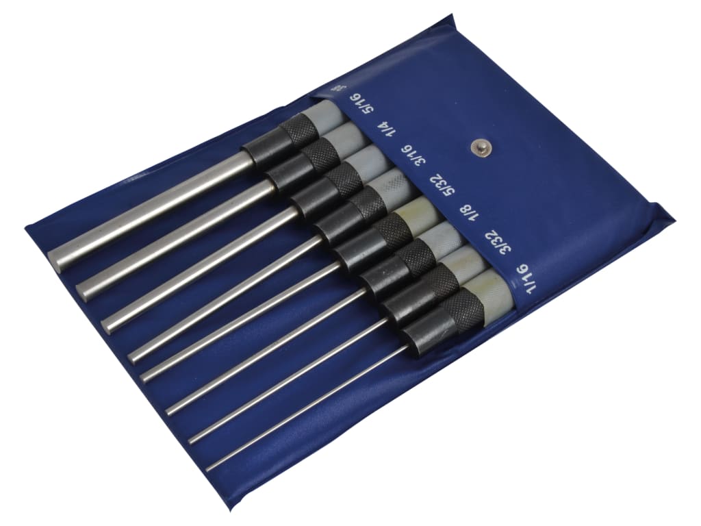Long Series Pin Punch Set, 8 Piece                                              