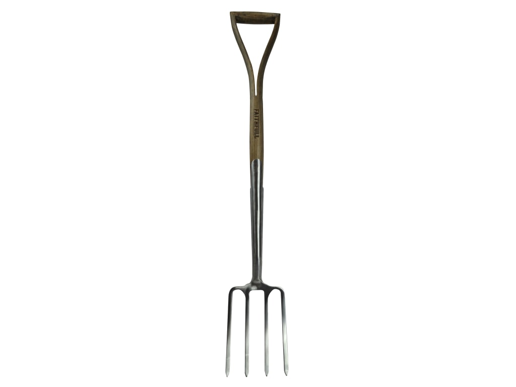 Prestige Stainless Steel Digging Fork Ash Handle                                