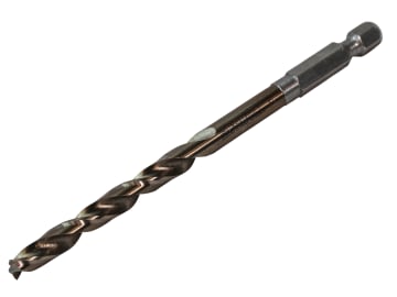 HSSE M35 Cobalt Quick-Change Impact Drill Bit 6.0mm OL:109mm WL:57mm            