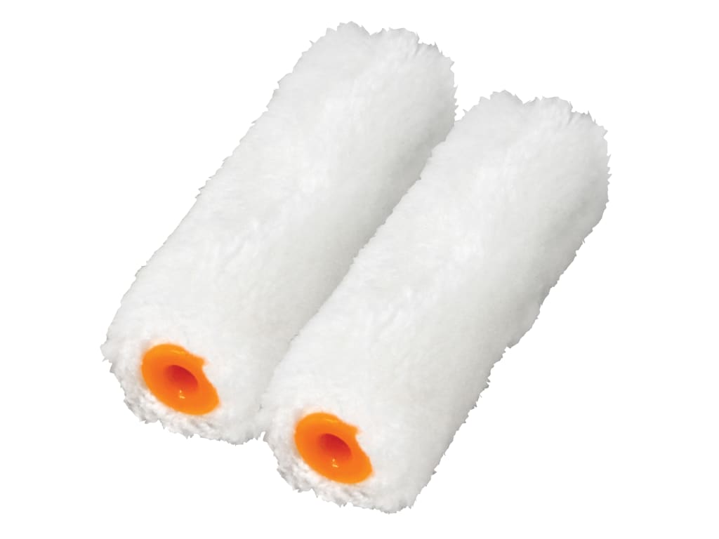 Medium Pile Mini Roller Refills 100mm (4in) Pack of 2                           