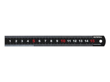 Matt Black Stainless Steel Measuring Rule 150mm                                 