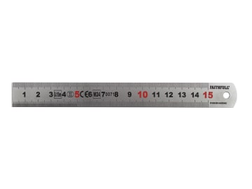 Matt Silver Measuring Rule 150mm                                                