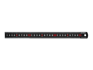 Matt Black Stainless Steel Measuring Rule 300mm                                 