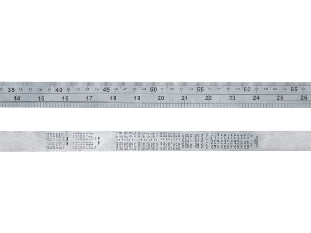 Steel Rule 1m / 39in x 30mm                                                     
