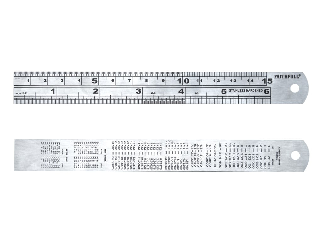 Steel Rule 150mm / 6in x 19mm                                                   