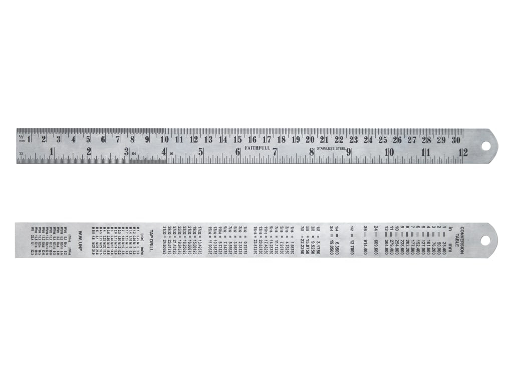 Steel Rule 300mm / 12in x 25mm                                                  