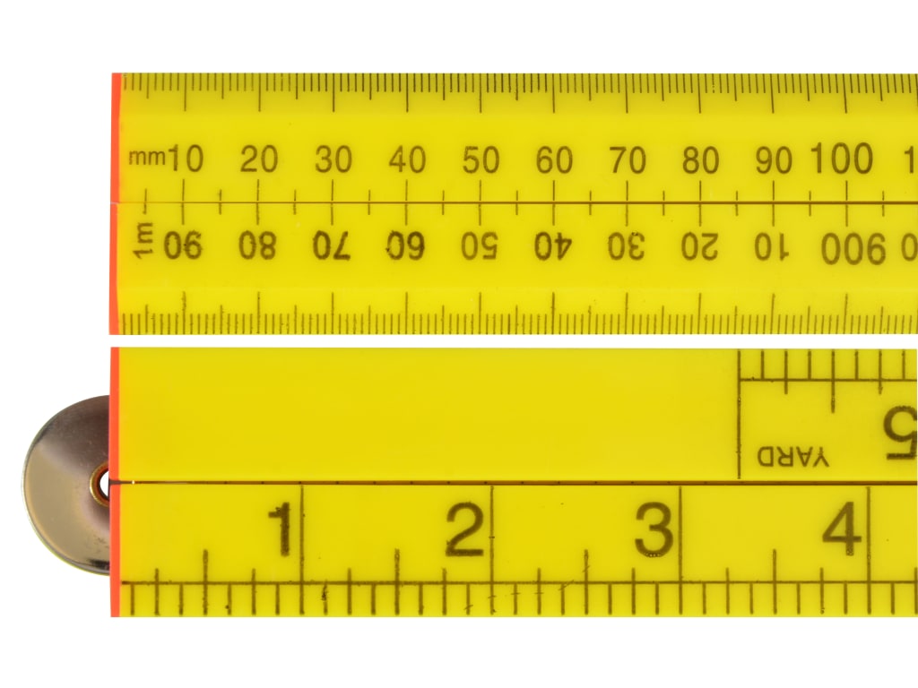 Folding Rule Yellow ABS Plastic 1m (36in)                                       