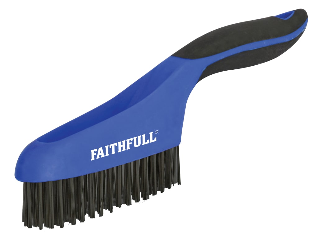 Scratch Brush Soft Grip 4 x 16 Row Steel                                        