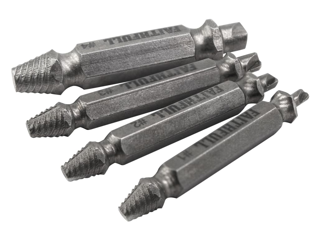 Screw Extractor Set, 4 Piece                                                    