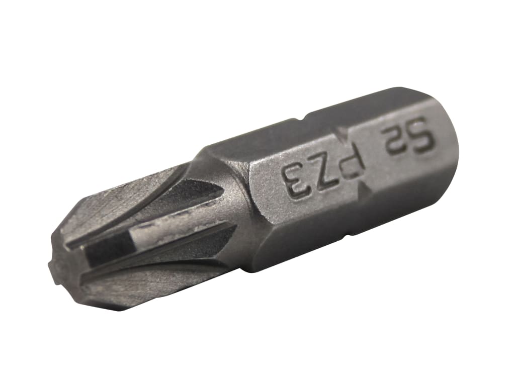 Pozi S2 Grade Steel Screwdriver Bits PZ3 x 25mm (Pack 3)                        