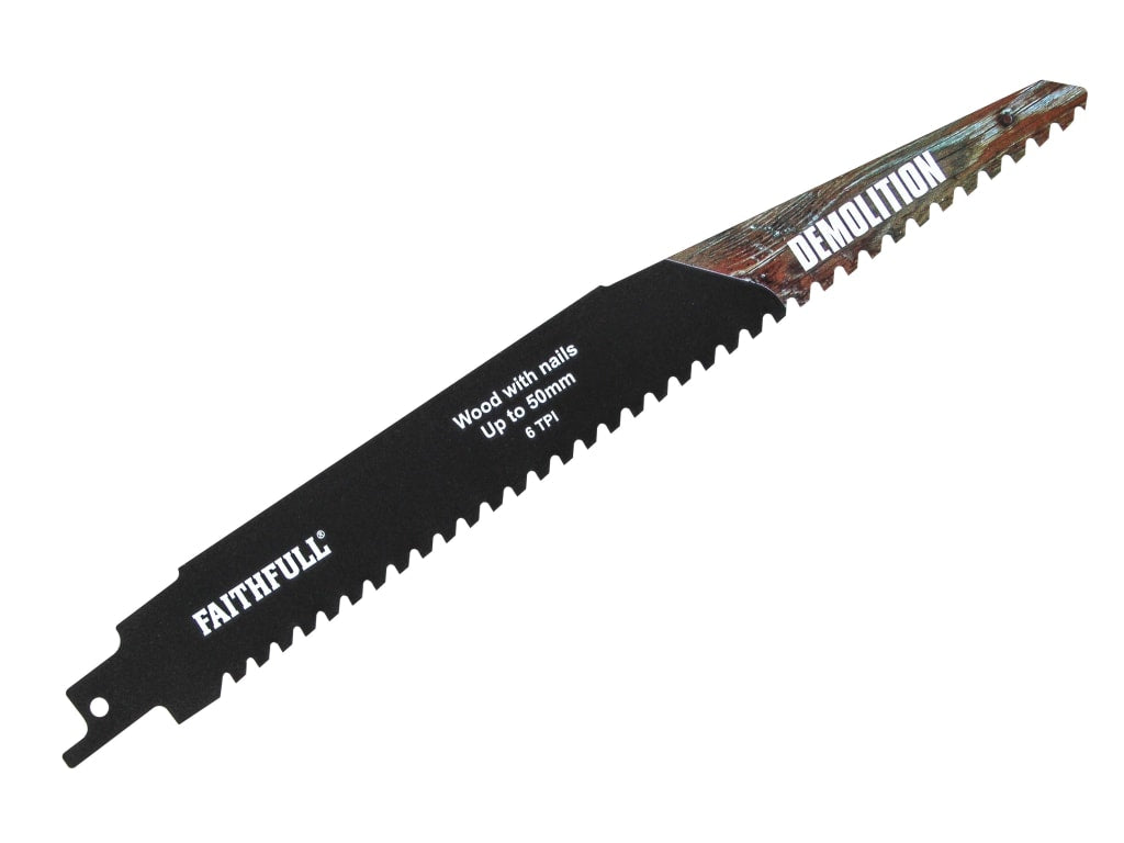 S1140HM Demolition Carbide Sabre Saw Blade 228mm x 6 TPI                        