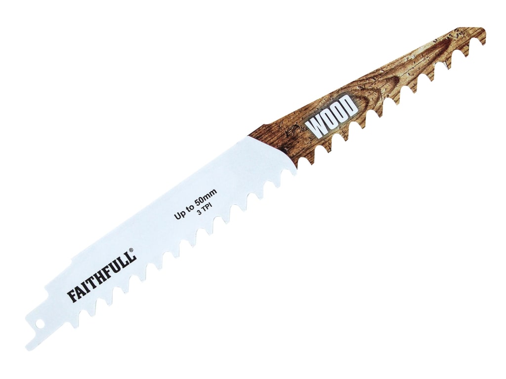 S1141HM Wood Carbide Sabre Saw Blade 228mm x 3 TPI                              
