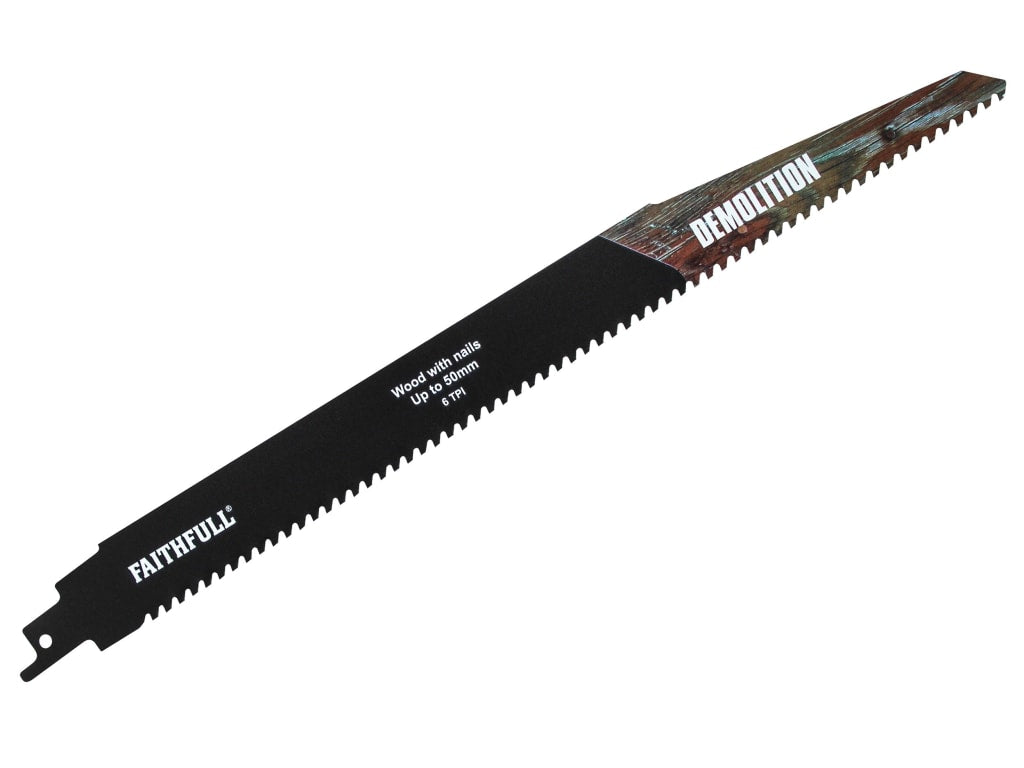 S1250HM Demolition Carbide Sabre Saw Blade 304mm x 6 TPI                        