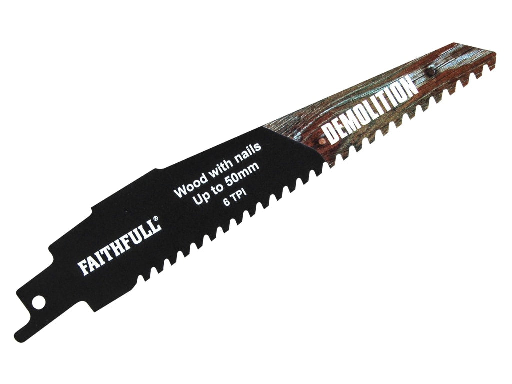 S940HM Demolition Carbide Sabre Saw Blade 152mm x 6 TPI                         