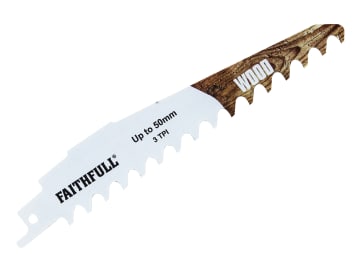 S950HM Wood Carbide Sabre Saw Blade 152mm x 3 TPI                               