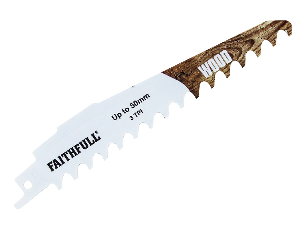 S950HM Wood Carbide Sabre Saw Blade 152mm x 3 TPI                               