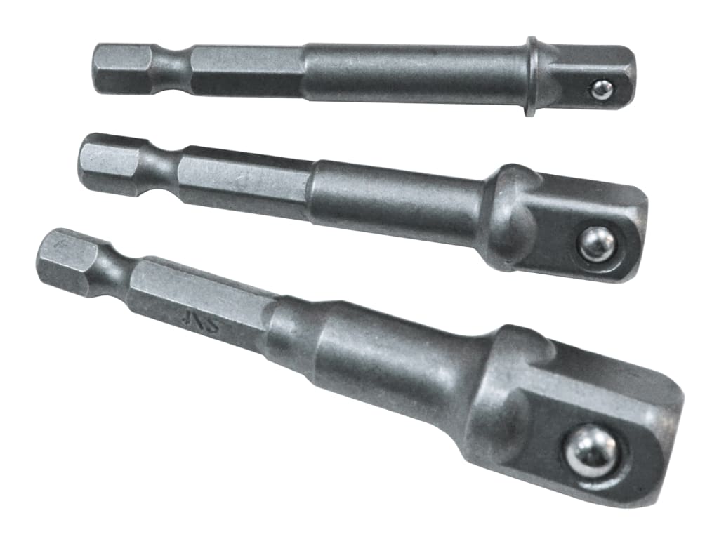 Hex to Square Drive Adaptor Set, 3 Piece                                        