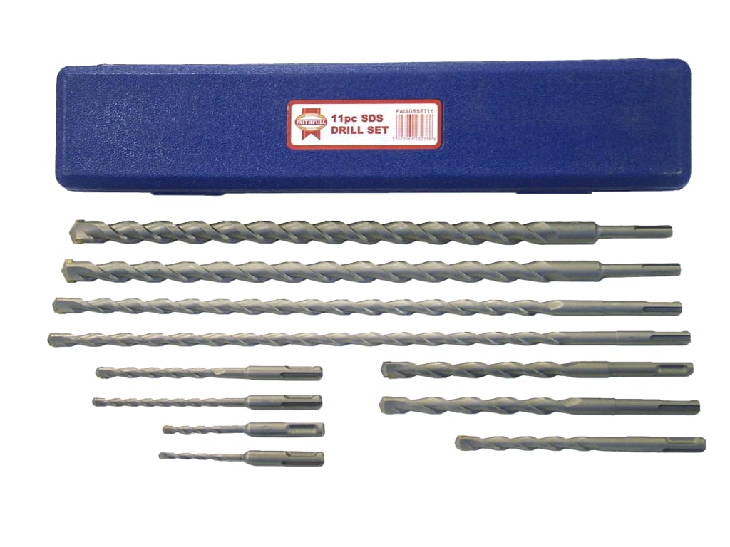 SDS Plus Drill Bit Set, 11 Piece                                                