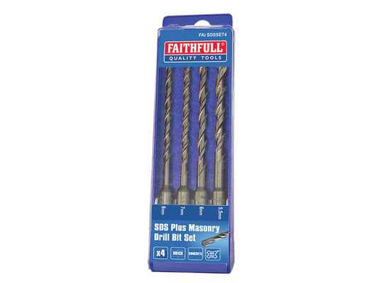 SDS Plus Drill Bit Set, 4 Piece                                                 