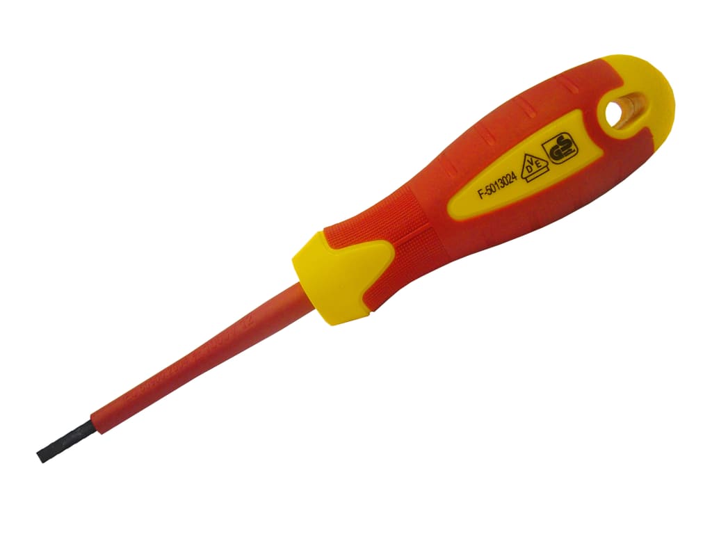 VDE Soft Grip Screwdriver Parallel Slotted Tip 2.5 x 75mm                       