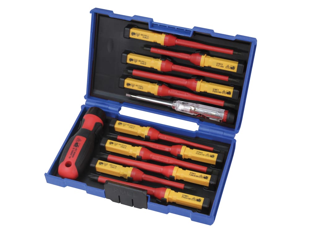 Interchangeable VDE Screwdriver Set, 13 Piece                                   