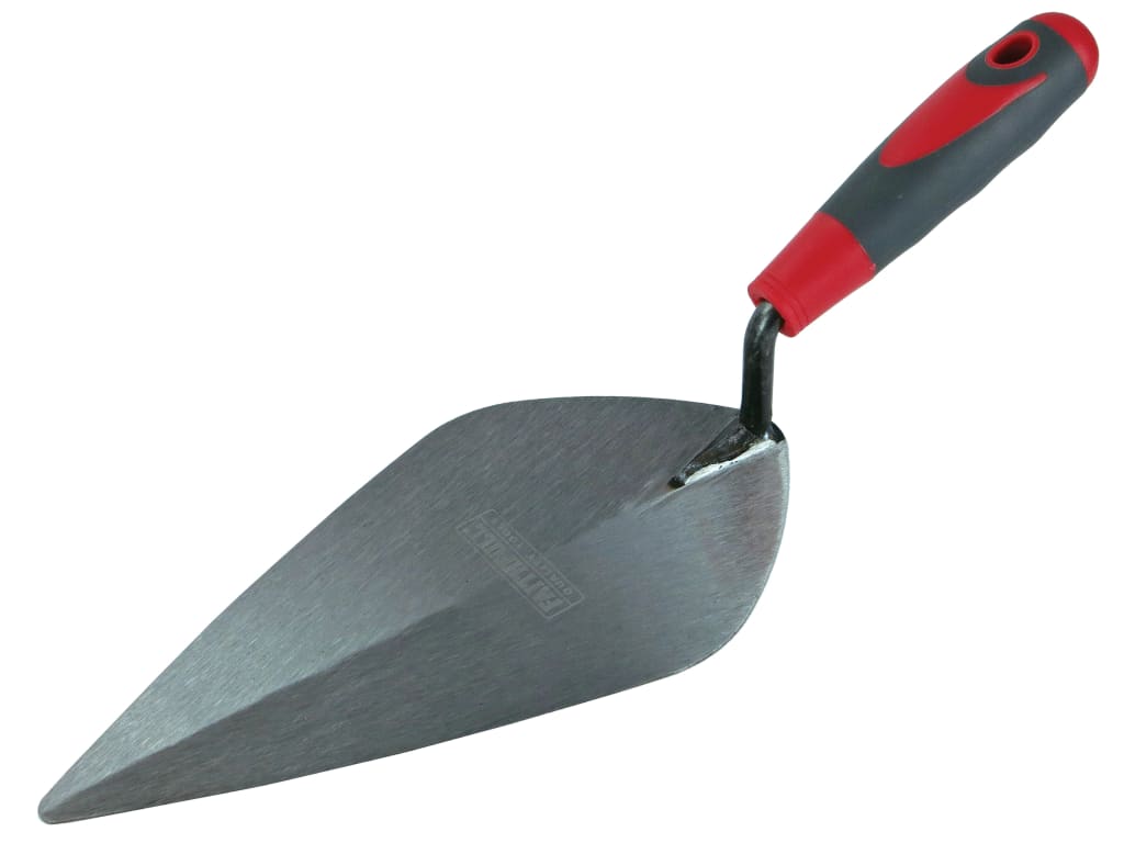 London Pattern Brick Trowel Soft Grip Handle 10in                               