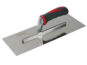 Plasterer's Finishing Trowel Stainless Steel Soft Grip Handle 13 x 5in          