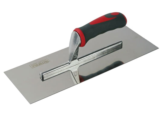Plasterer's Finishing Trowel Stainless Steel Soft Grip Handle 13 x 5in          