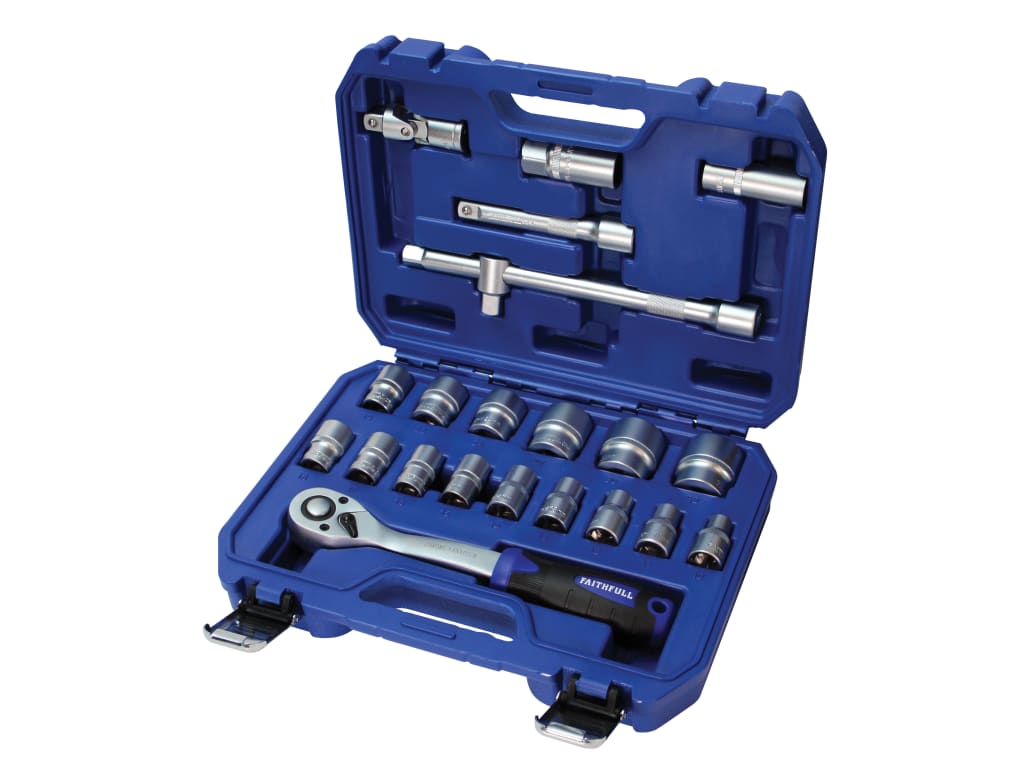 1/2in Drive Socket Set, 22 Piece                                                