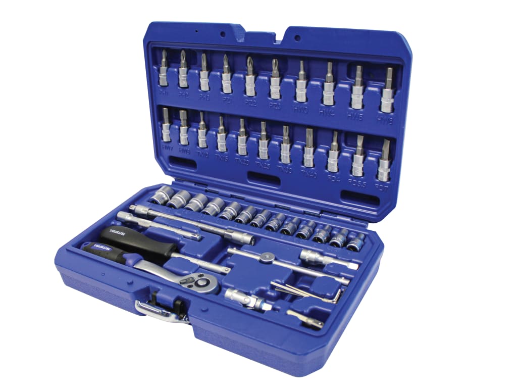1/4in Drive Socket Set, 46 Piece                                                