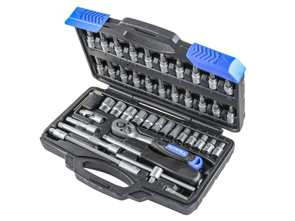 1/4in Socket Set, 46 Piece                                                      