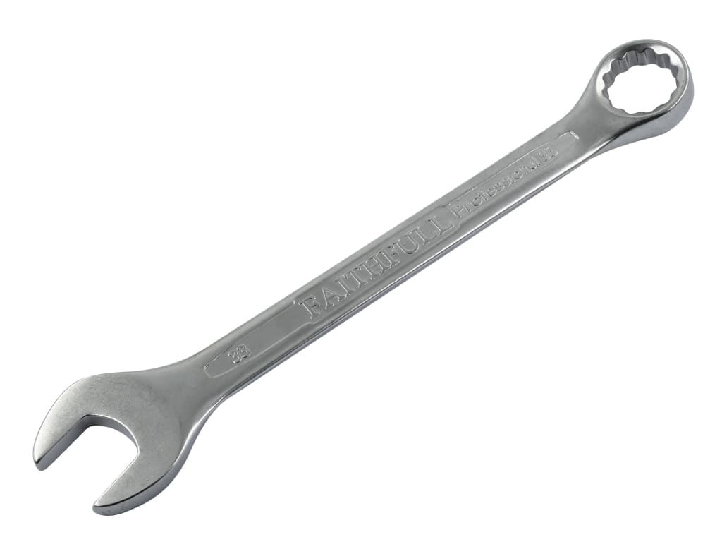 Combination Spanner CV Satin Finish 33mm                                        