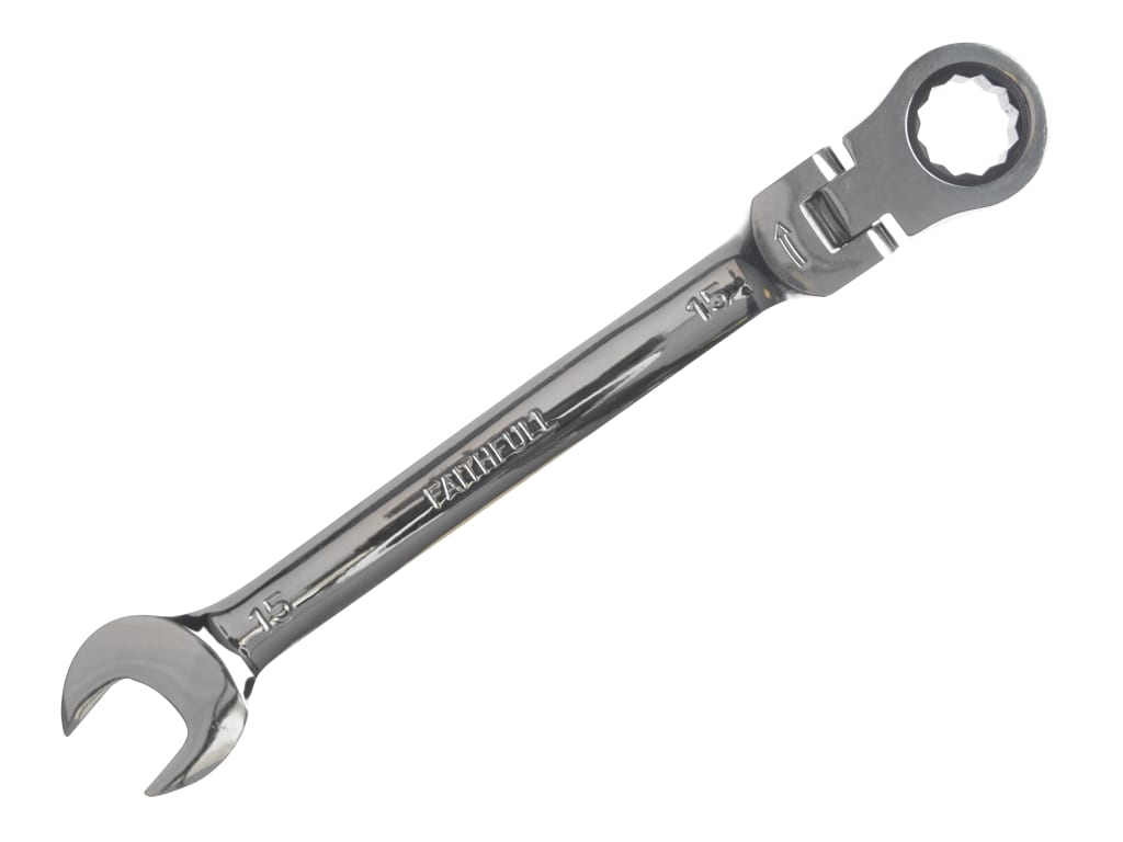 Ratchet Combination Spanner Flex Head CV 15mm                                   