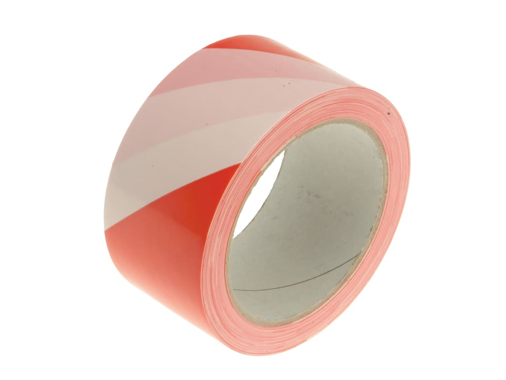 Professional Self-Adhesive Hazard Tape Red/White 50mm x 33m                     