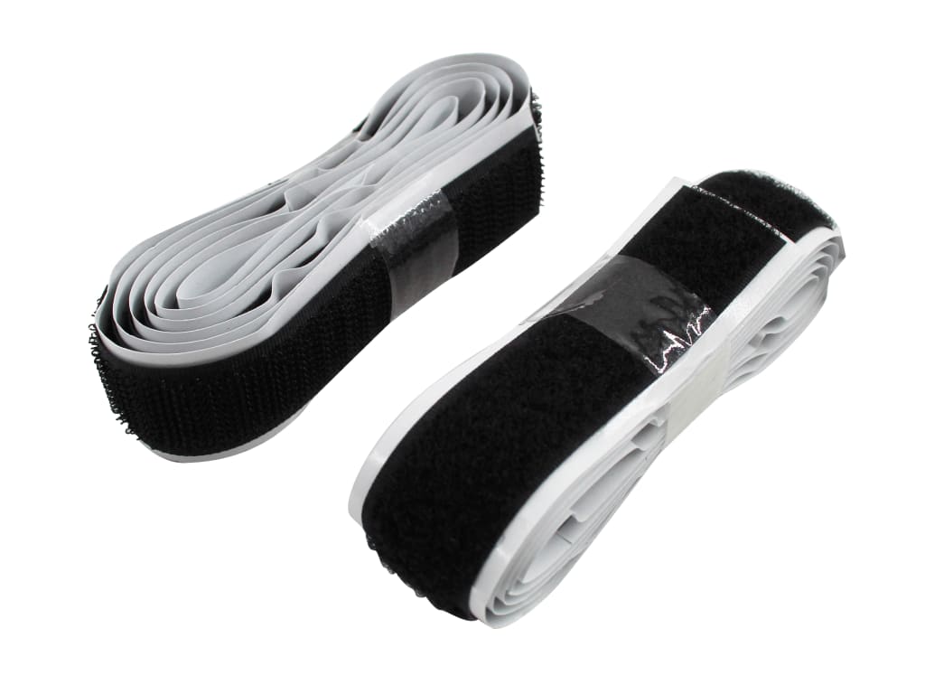 Hook & Loop Self Adhesive Tape Black 20mm x 1m                                  