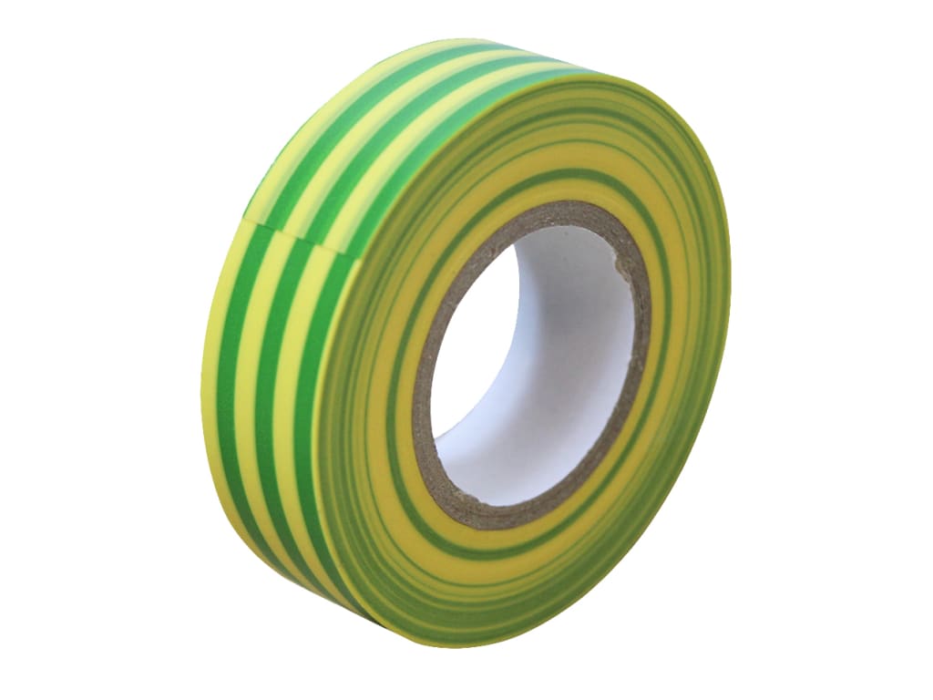 PVC Electrical Tape Green / Yellow 19mm x 20m                                   