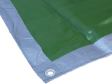 Tarpaulin Green/Silver 5.4 x 3.6m (18 x 12ft) 80gsm                             