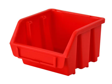Interlocking Storage Bin Size1 Red 116 x 112 x 75mm                             
