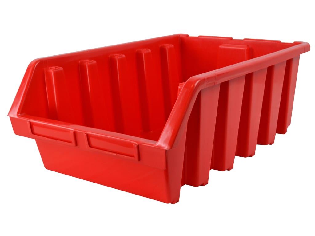 Interlocking Storage Bin Size 5 Red 333 x 500 x 187mm                           