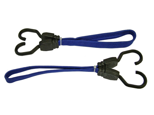Flat Bungee Flat Cord 46cm (18in) Blue 2 Piece                                  