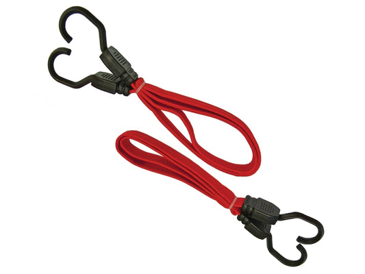 Flat Bungee Cord 76cm (30in) Red 2 Piece                                        