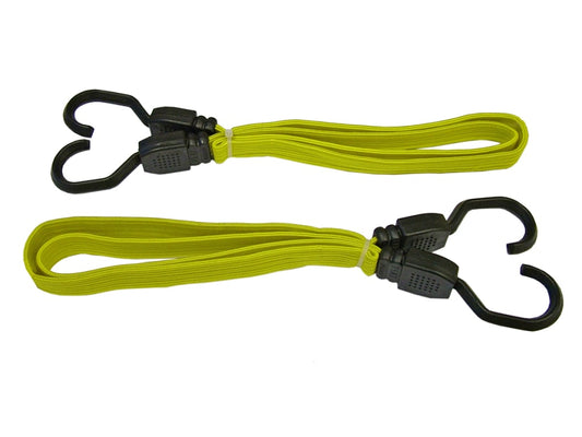 Flat Bungee Cord 90cm (36in) Yellow 2 Piece                                     