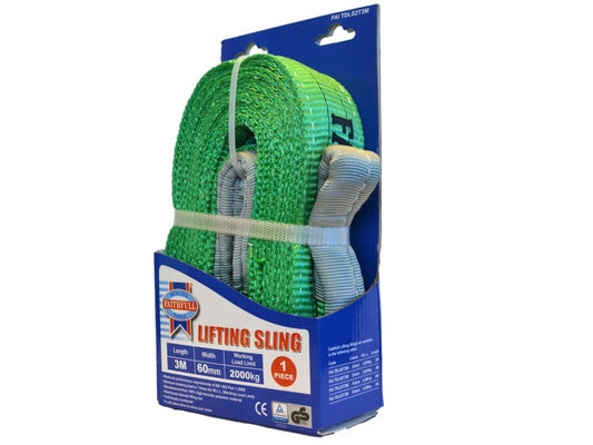 Lifting Sling Green 2 Tonne 60mm x 3m                                           