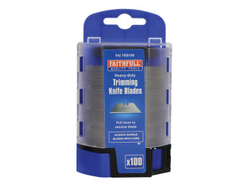 Heavy-Duty Trimming Knife Blades (Box 100) in safe storage dispenser            