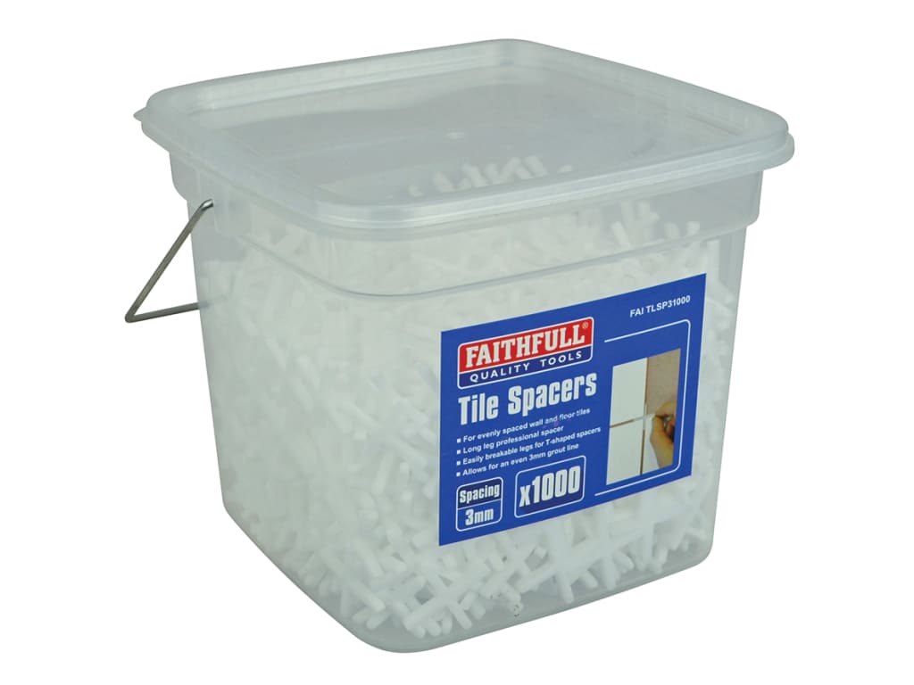Tile Spacer Long Leg 3mm (Tub 1000)                                             