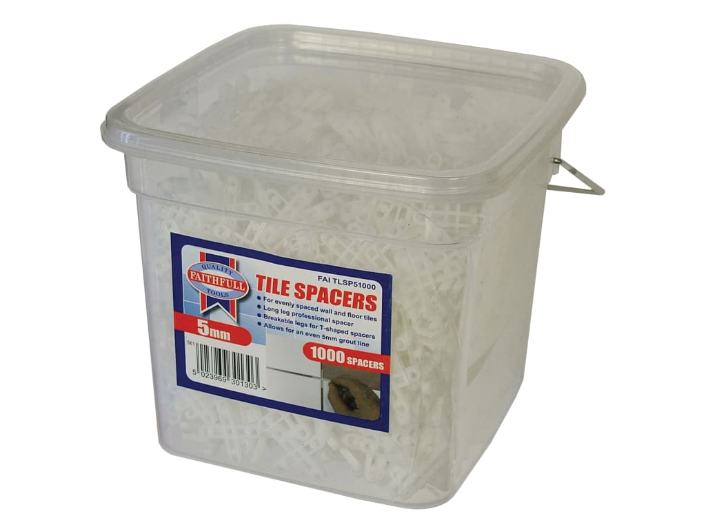 Tile Spacer Long Leg 5mm (Tub 1000)                                             