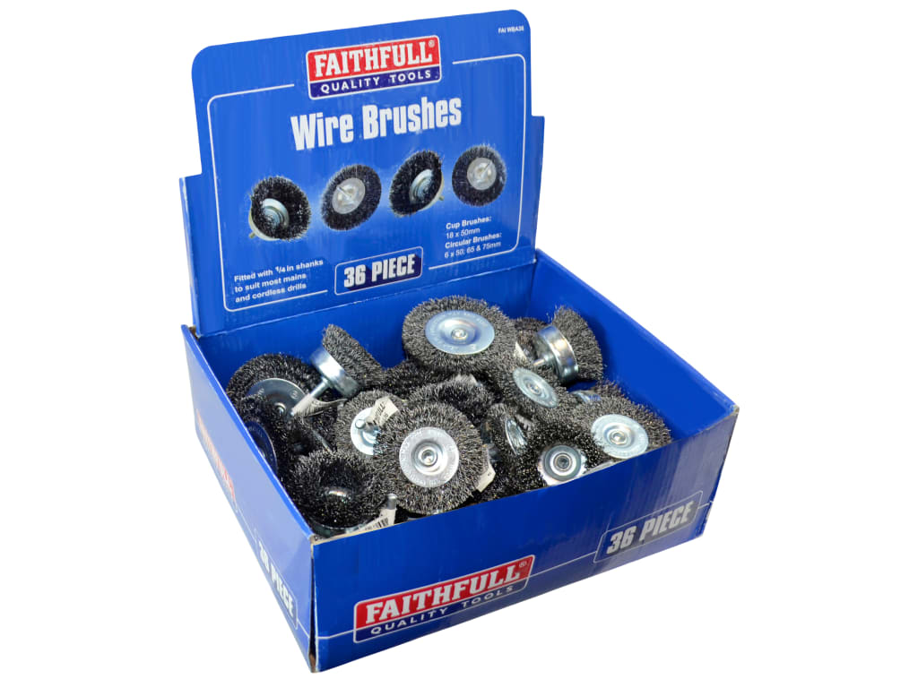 Wire Brush Assortment 36 Piece                                                  